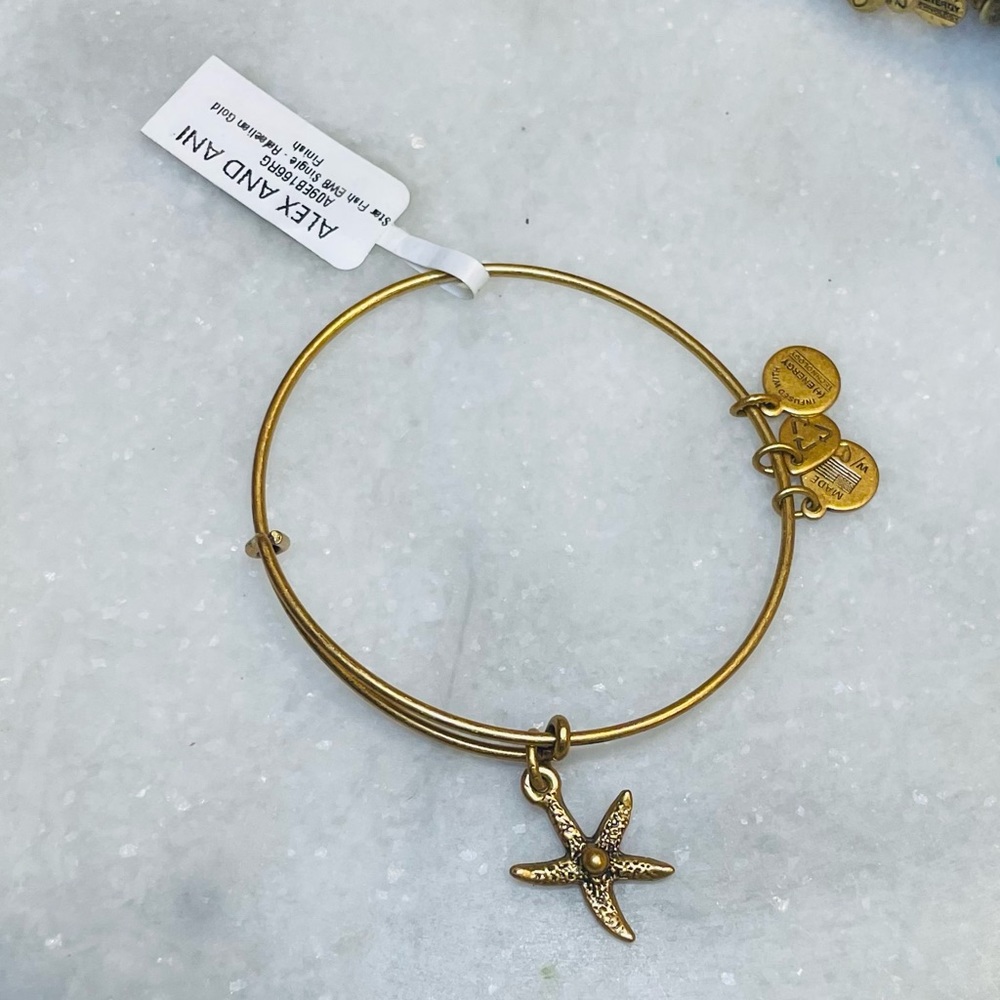 Alex and Ani NWT Starfish  Adjustable Bangle Bracelet 383